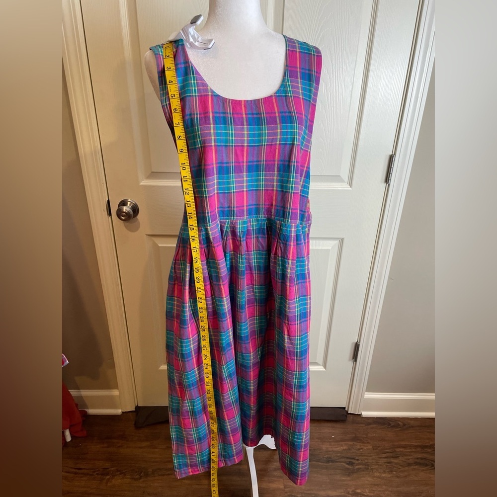 Bryn Connelly Colorful Cotton Plaid Dress - Picture 4 of 11